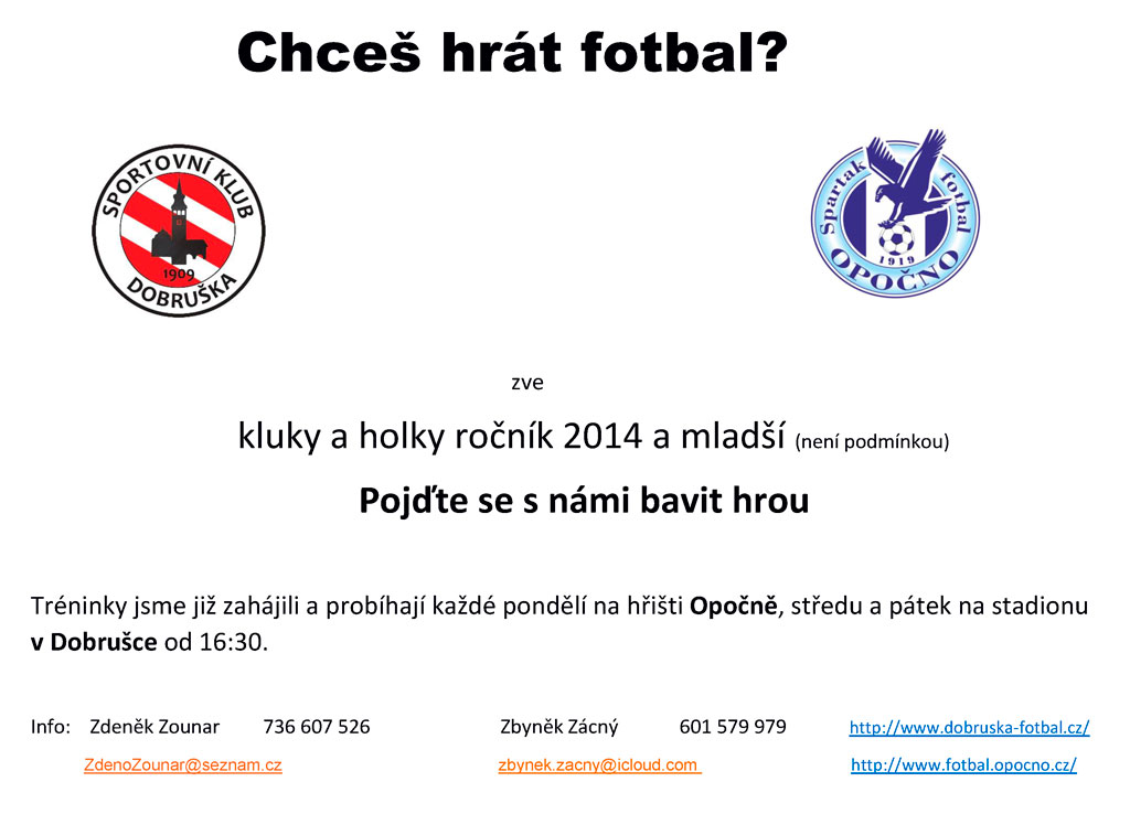 Chceš hrát fotbal?