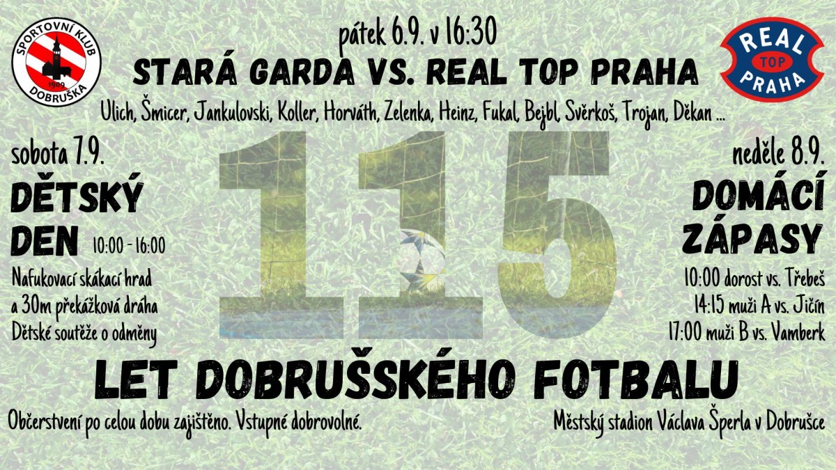 Oslavy 115 let Dobrušského fotbalu